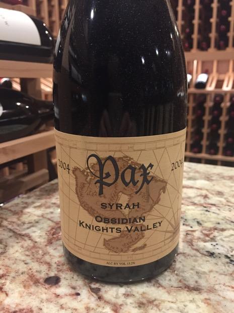 2004 Pax Syrah Obsidian Vineyard - CellarTracker