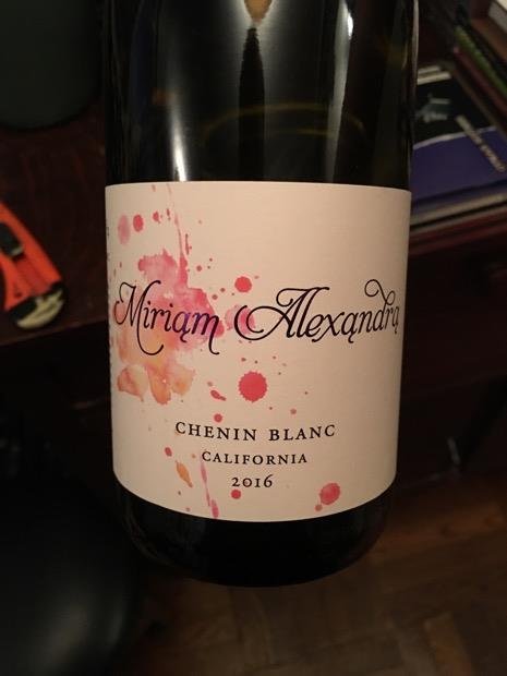 2016 Miriam Alexandra Chenin Blanc Usa California