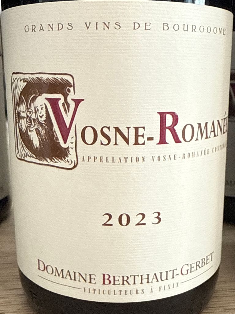 2023 Domaine Berthaut-Gerbet Vosne-Romanée - CellarTracker