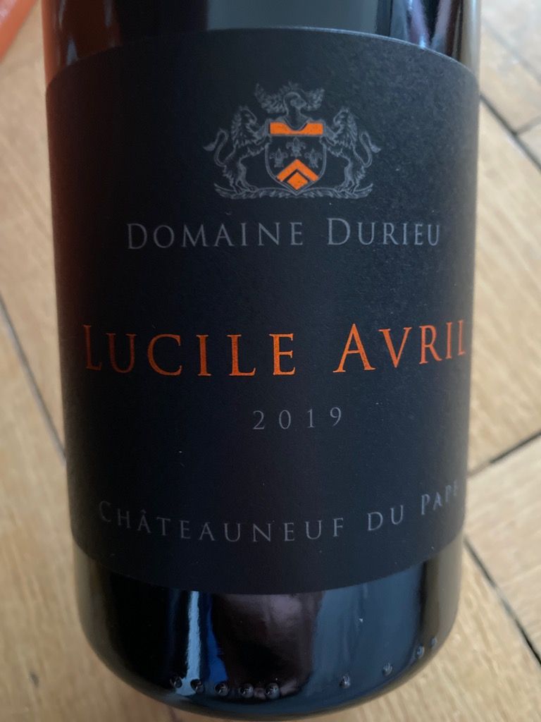 2019 Domaine Durieu Châteauneuf-du-Pape Cuvée Lucile Avril