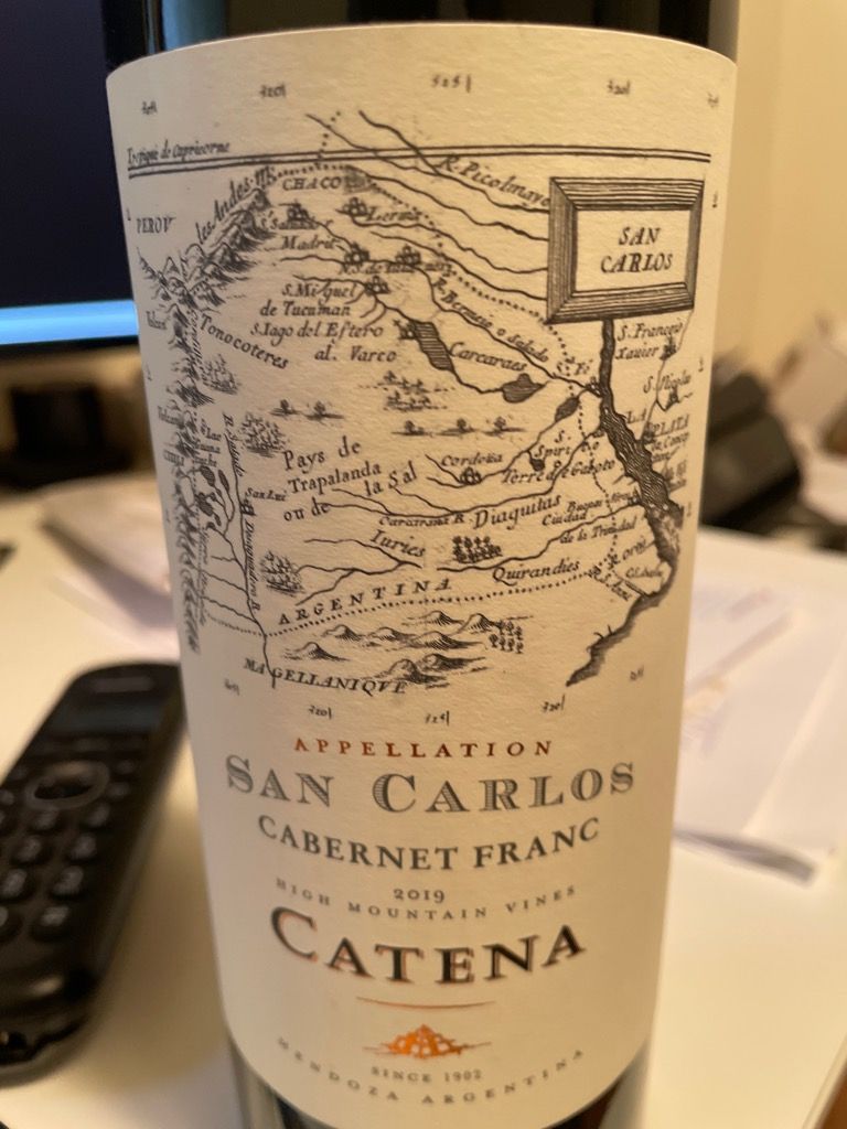 2019 Bodega Catena Zapata Cabernet Franc San Carlos CellarTracker