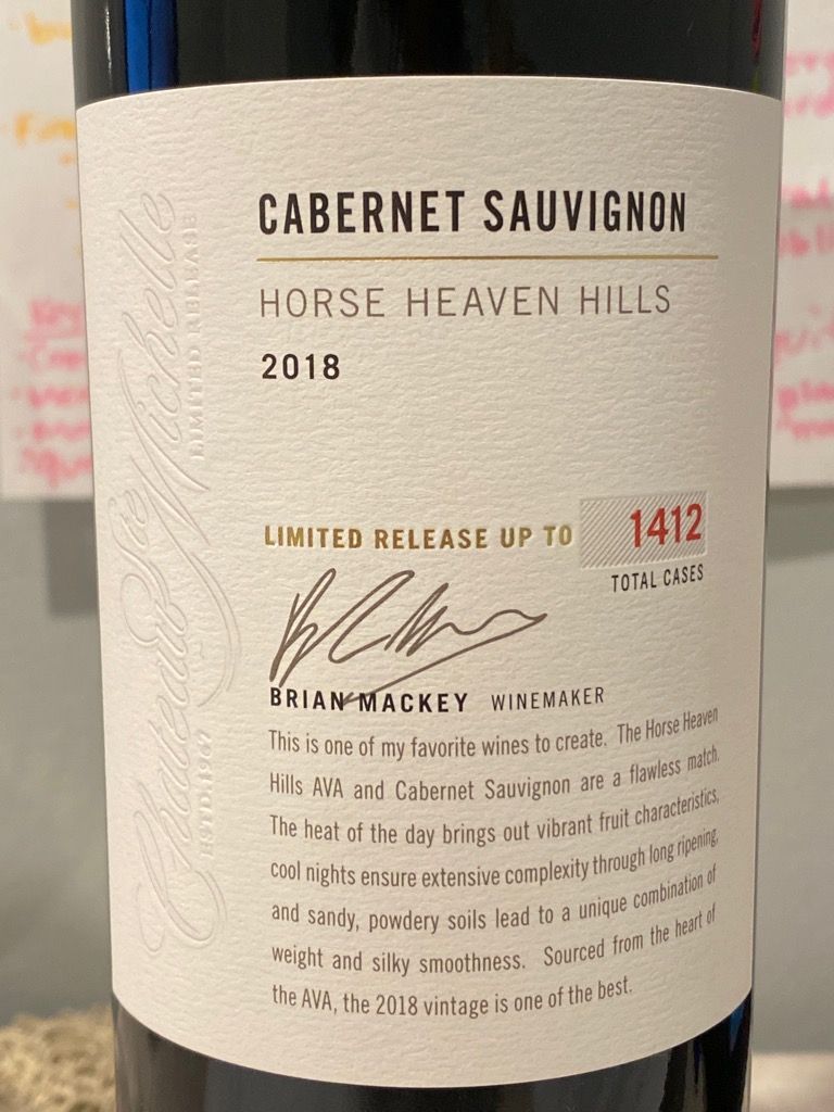 2018 Chateau Ste. Michelle Sauvignon Limited Release Horse