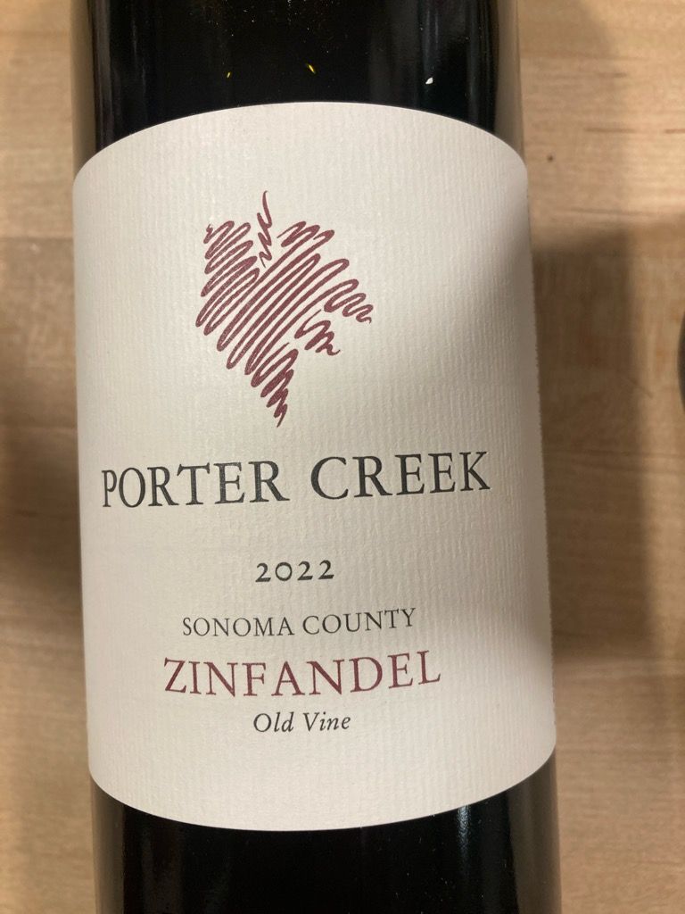 2022 Porter Creek Old Vine Zinfandel - CellarTracker