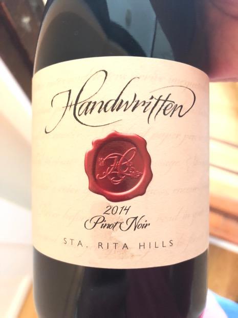 2014 Handwritten Pinot Noir Sta. Rita Hills - CellarTracker