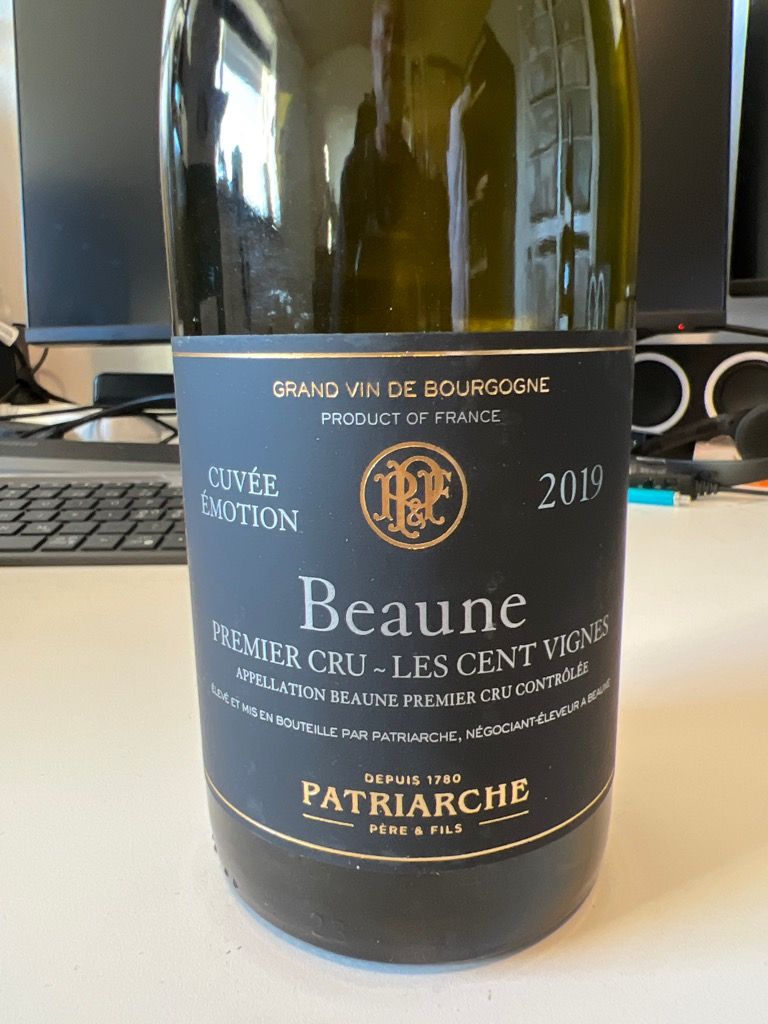 2019 Patriarche Père et Fils Beaune 1er Cru Les Cent Vignes