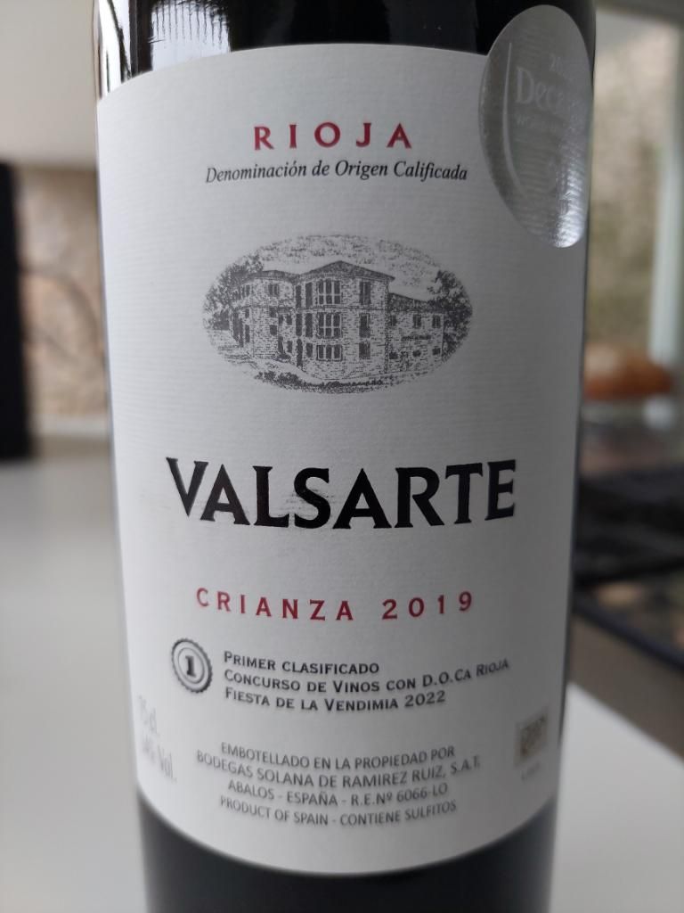 2019 Bodegas Solana de Ramirez Ruiz Rioja Crianza Valsarte - CellarTracker