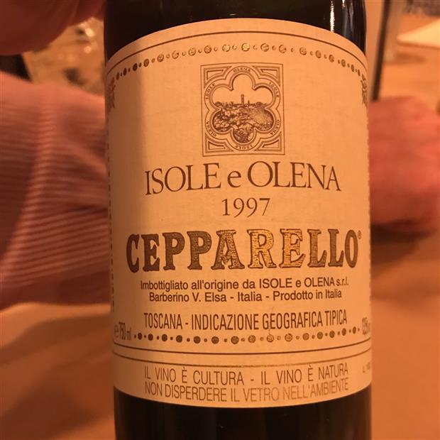 2001 Isole e Olena Cepparello Toscana IGT - CellarTracker