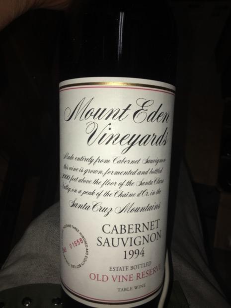1993 Mount Eden Vineyards Cabernet Sauvignon Old Vine