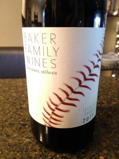 2020 Baker Family Wines Syrah Legacy Syrah Dusty Baker's Vineyard, USA ...