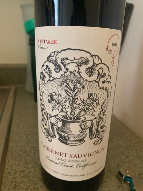 2018 Caretaker Wines Cabernet Sauvignon, USA, California, Central Coast ...