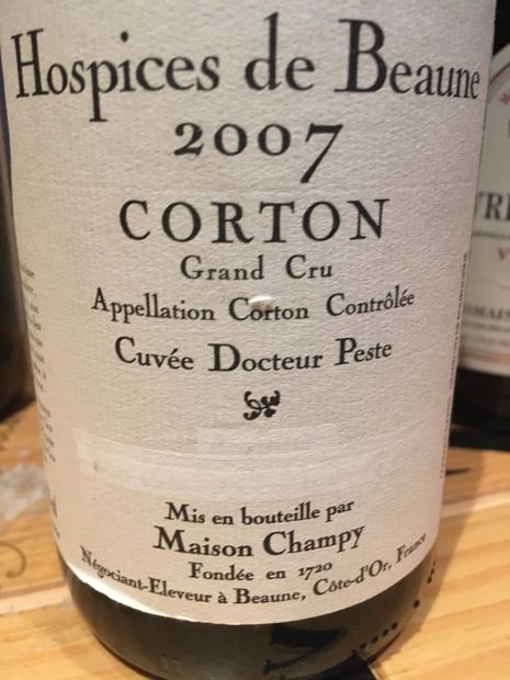 2005 Hospices de Beaune Corton-Cuvée Docteur Peste Maison Champy