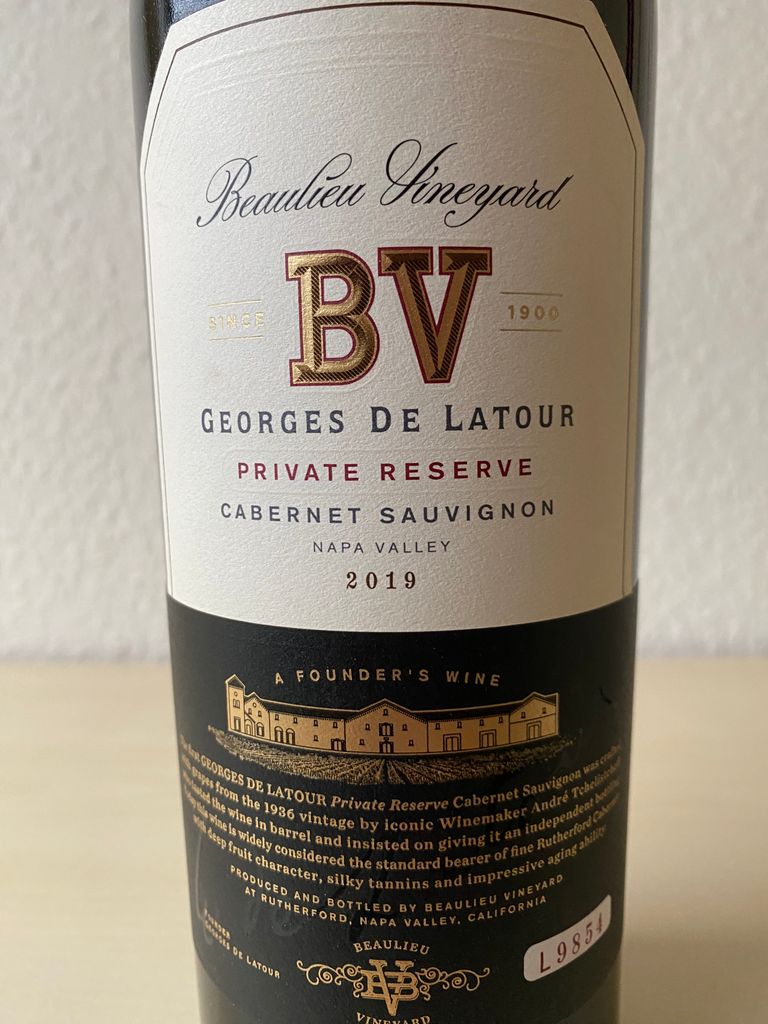 2019 Beaulieu Vineyard Cabernet Sauvignon Georges de Latour
