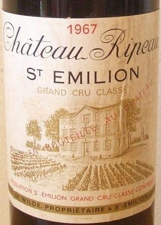 1969 Château Ripeau, France, Bordeaux, Libournais, St. Émilion Grand ...
