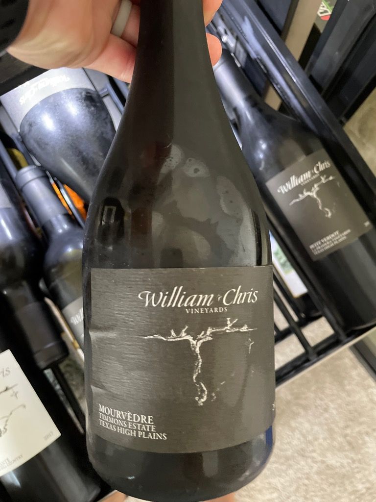 2019 William Chris Vineyards Mourvèdre Timmons Estate, USA, Texas, Texas High Plains CellarTracker