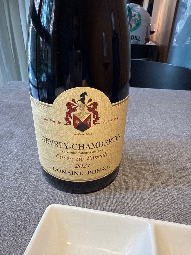 2021 Domaine Ponsot Gevrey-Chambertin Cuvée de l'Abeille
