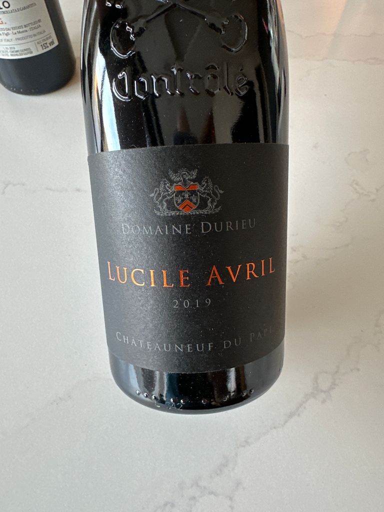 2019 Domaine Durieu Châteauneuf-du-Pape Cuvée Lucile Avril