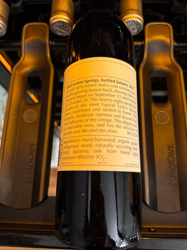 2023 Ridge Lytton Springs - CellarTracker
