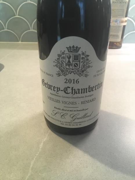 ワイン S.C. Guillard Gevrey-Chambertin 2016 2016 S.C. Guillard Gevrey-Chambertin Reniard Vieilles Vignes