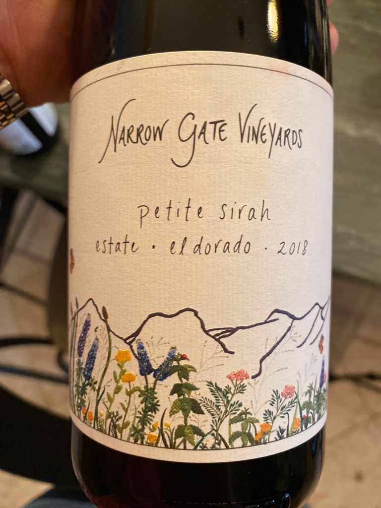 2018 Narrow Gate Vineyards Petite Sirah, USA, California, Sierra