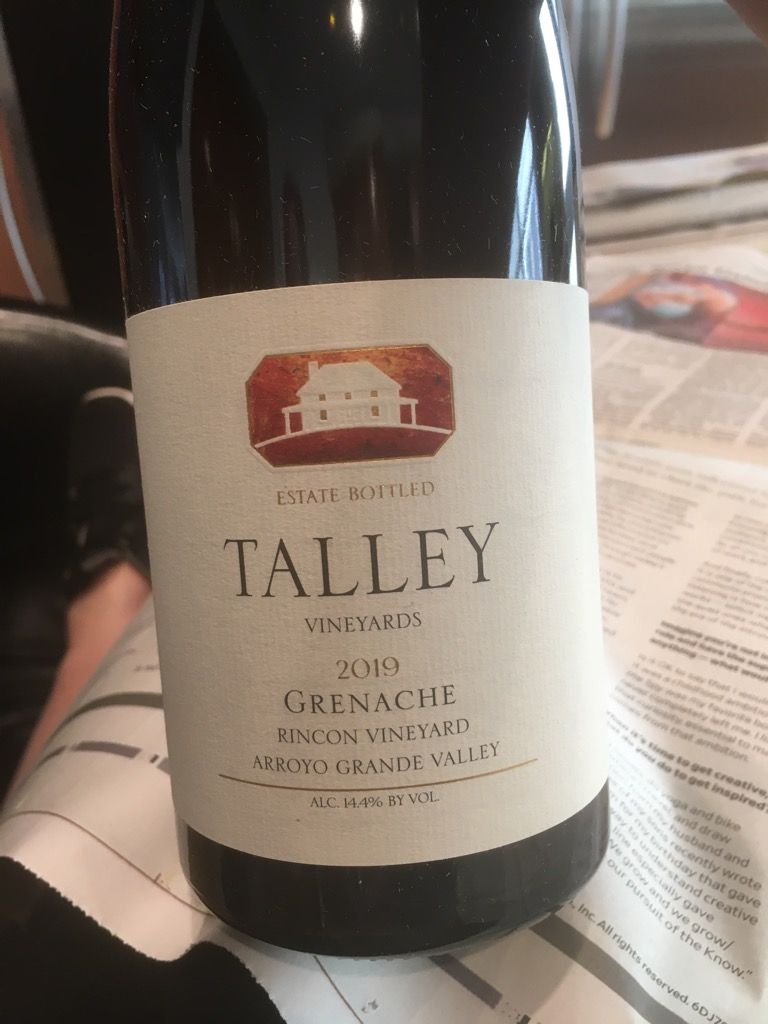2019 Talley Vineyards Grenache Rincon Vineyard, USA, California