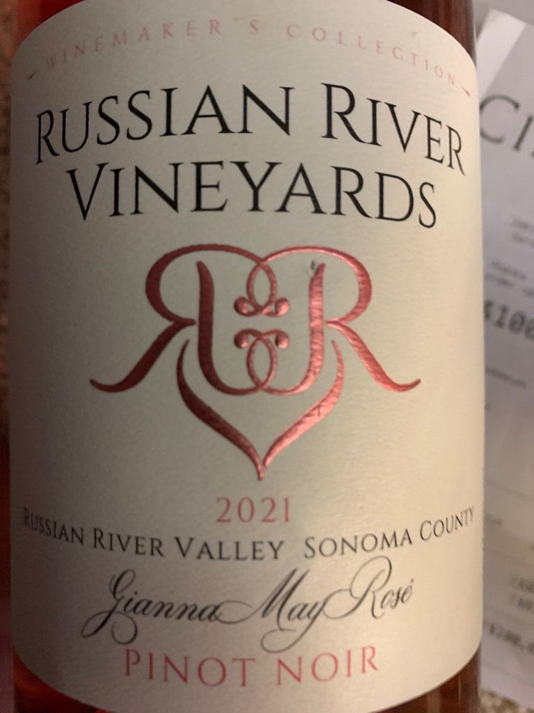 2022 Russian River Vineyards Pinot Noir Gianna May, USA, California ...