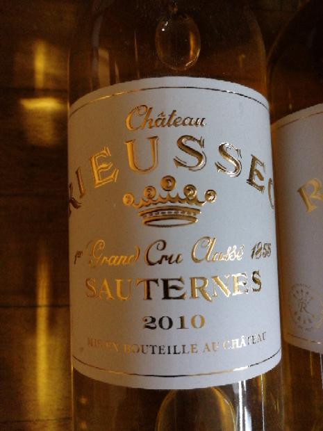 2010 Château Rieussec - CellarTracker