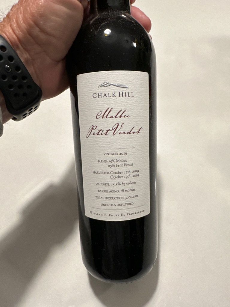2019 Chalk Hill Malbec / Petit Verdot, USA, California, Sonoma County