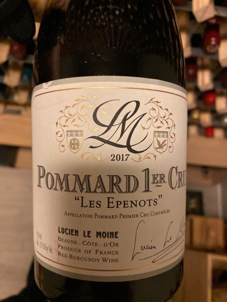 2017 Lucien Le Moine Pommard 1er Cru Les Épenots, France, Burgundy ...