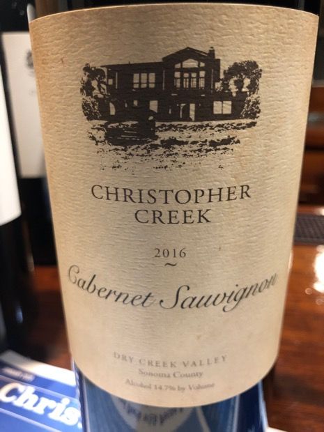 2016 Christopher Creek Cabernet Sauvignon, USA, California, Sonoma ...