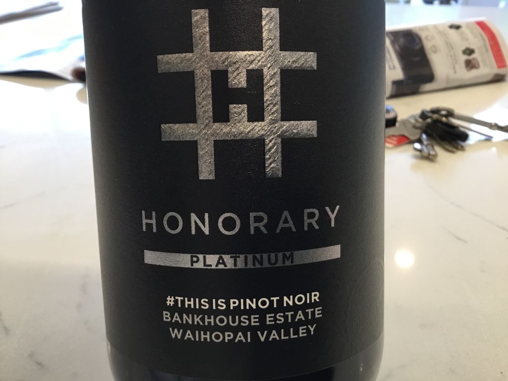 2020 Indevin Partners Ltd Pinot Noir Honorary, New Zealand, North Island, Gisborne, Ormond