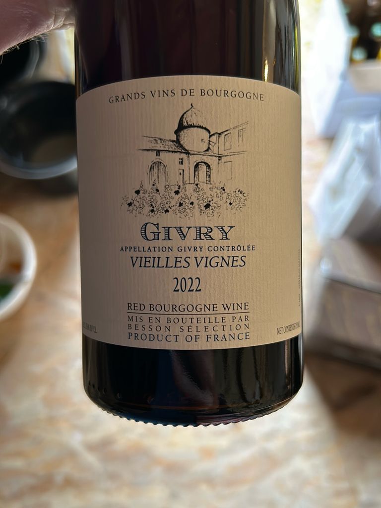 2023 Domaine Besson Givry Vieilles Vignes, France, Burgundy, Côte ...