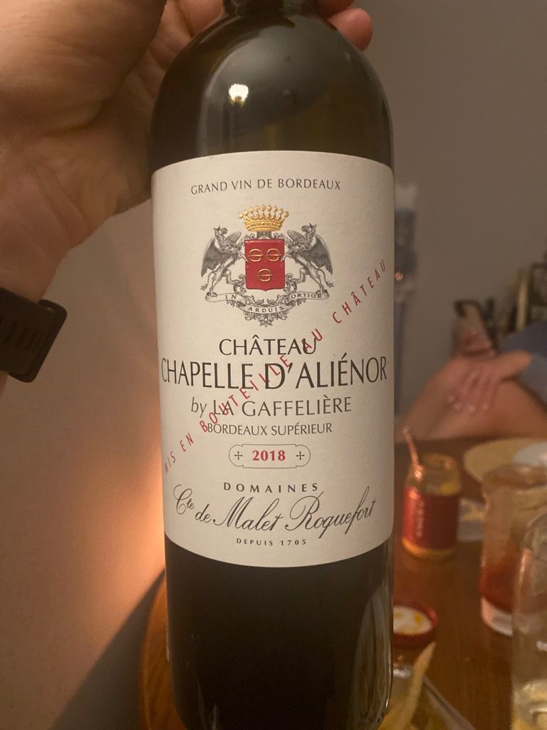 2018 Château Chapelle d'Aliénor, France, Bordeaux, Bordeaux Supérieur