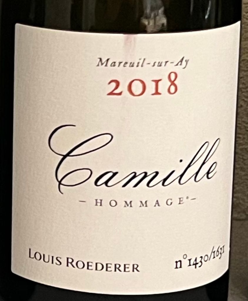 2018 Louis Roederer Coteaux Champenois Camille Hommage 