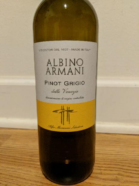 2017 Albino Armani Pinot Grigio Delle Venezie, Italy, Delle Venezie -  CellarTracker