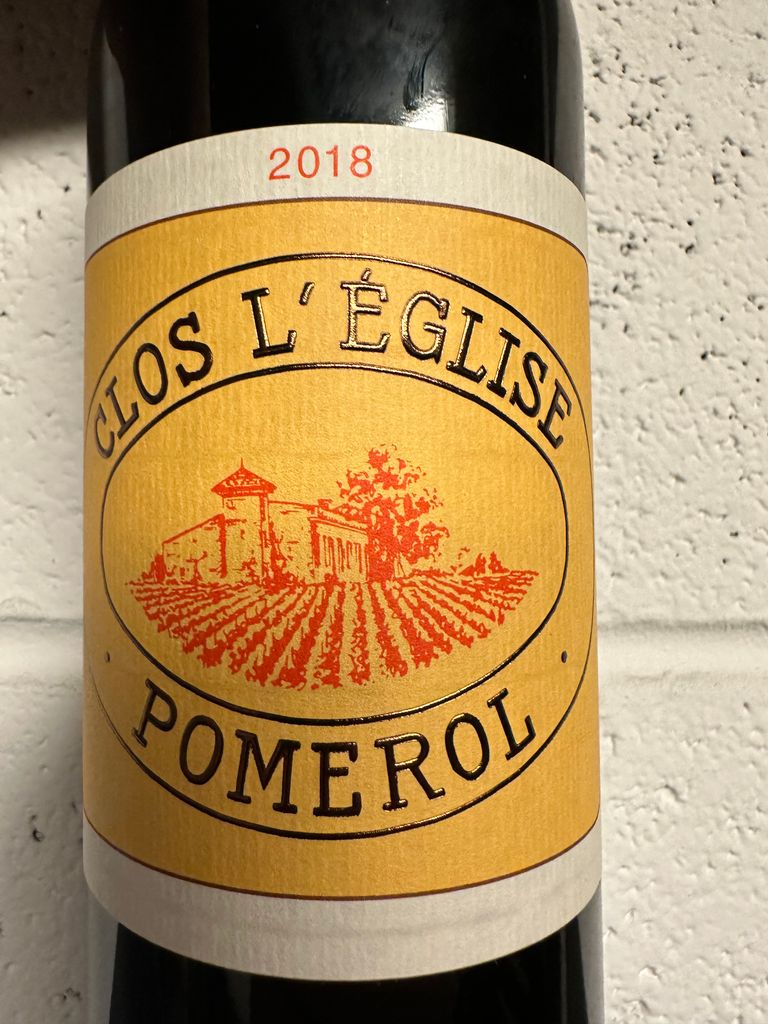 2018 Clos l'Église (Pomerol) - CellarTracker