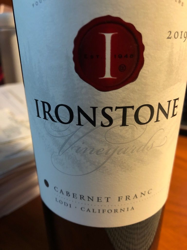 2019 Ironstone Vineyards Franc, USA, California, Central