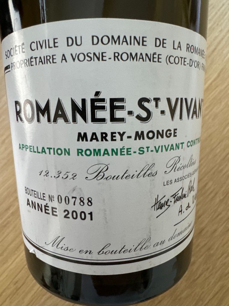 2001 Domaine de la Romanée-Conti Romanée St. Vivant - CellarTracker