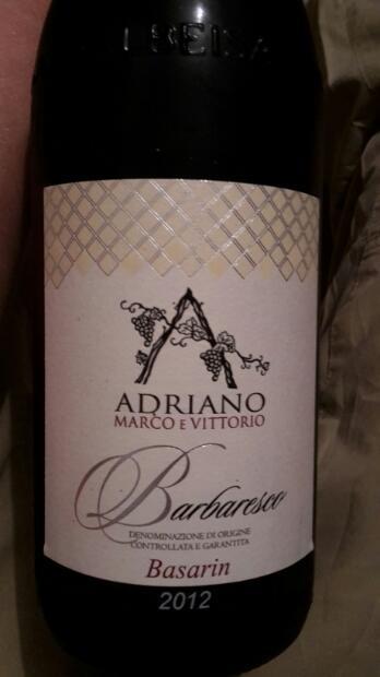 2012 Adriano Marco e Vittorio Barbaresco Basarin, Italy, Piedmont ...