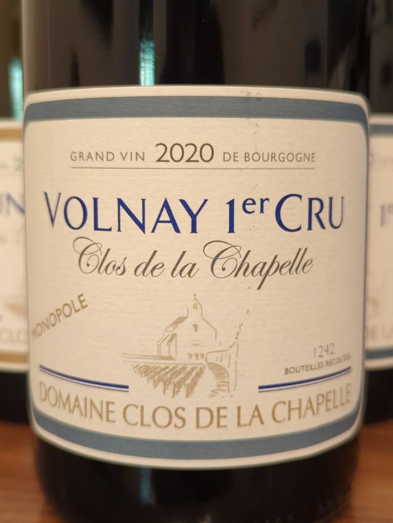 2020 Domaine Clos de la Chapelle Volnay 1er Cru Clos de la