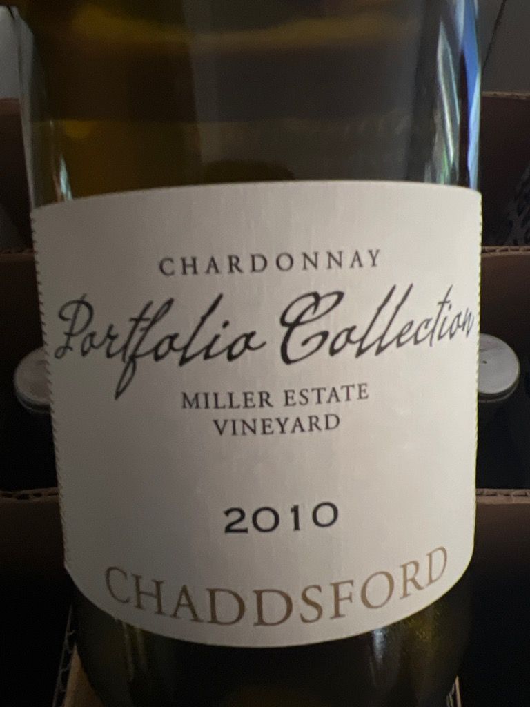 2010 Chaddsford Winery Chardonnay Miller Estate Vineyard, USA