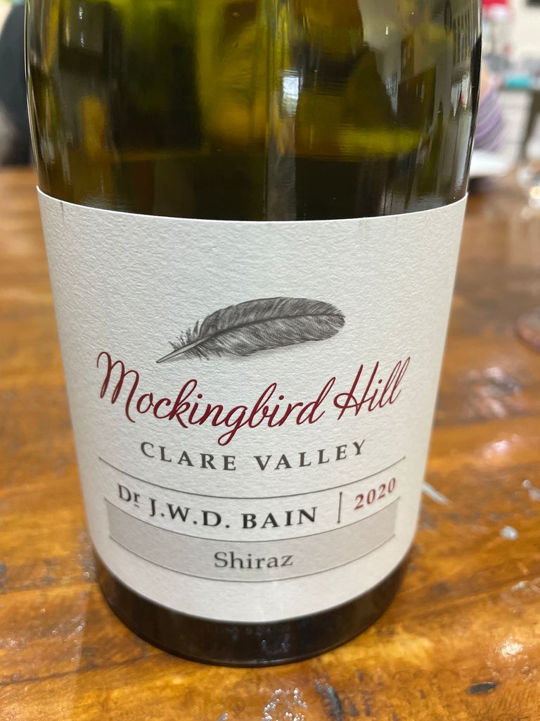 2020 Mockingbird Hill Winery Shiraz Clare Valley, Australia, South