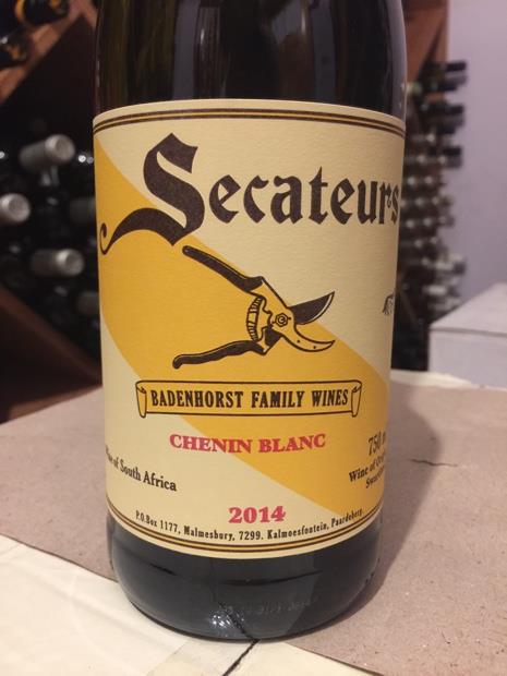 2014 Badenhorst Family Wines Chenin Blanc Secateurs South