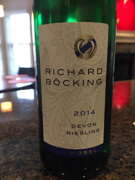 Richard Bocking Riesling 2014 Richard Bocking Riesling Devon, Germany, Mosel Saar Ruwer ...