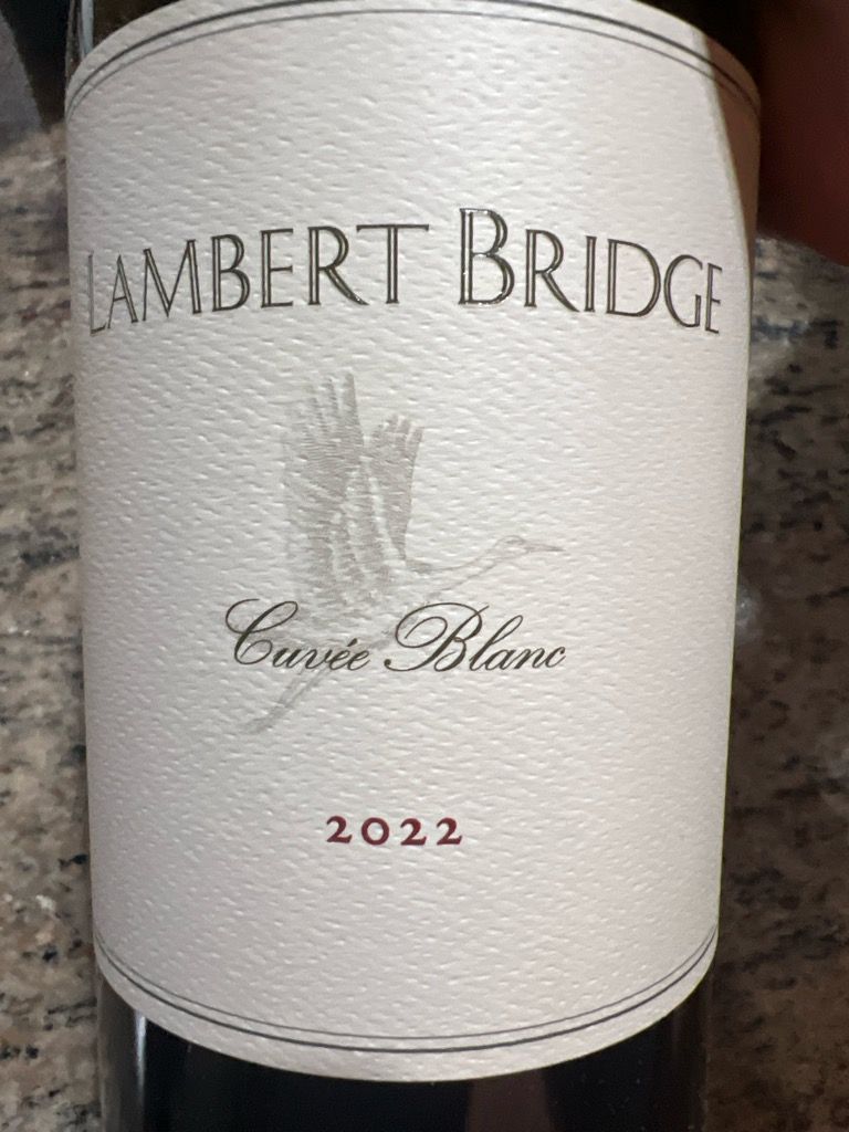 2022 Lambert Bridge Cuvée Blanc, USA, California, Sonoma County ...