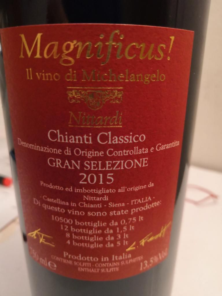 2015 Fattoria Nittardi Chianti Classico Magnificus Gran Selezione ...