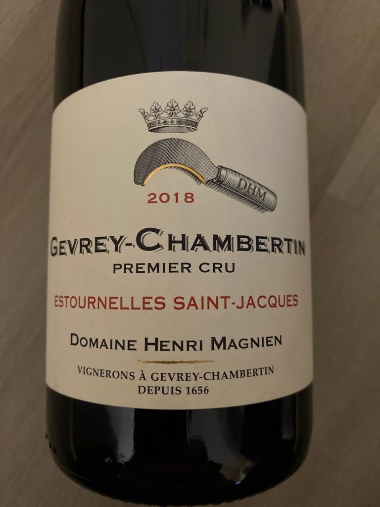 2020 Henri Magnien GevreyChambertin 1er Cru EstournellesSt.Jacques