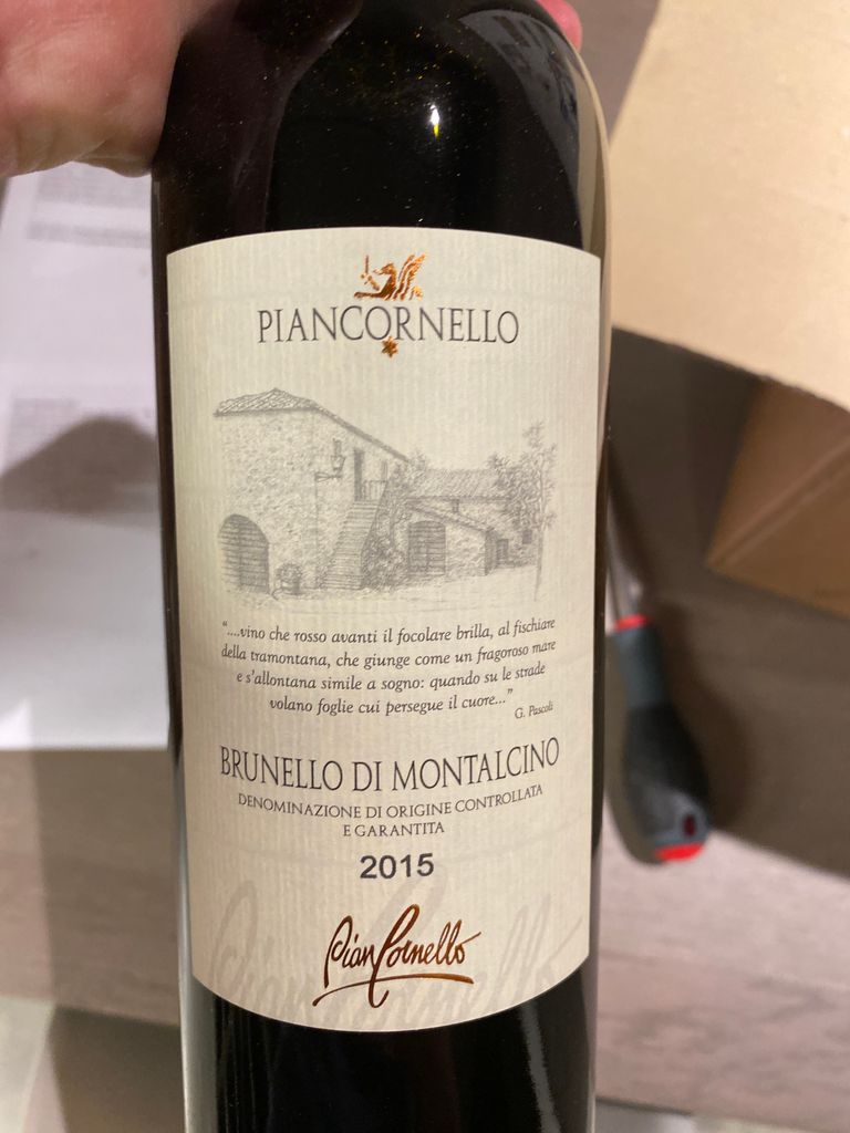 2015 Piancornello Brunello di Montalcino, Italy, Tuscany, Montalcino ...