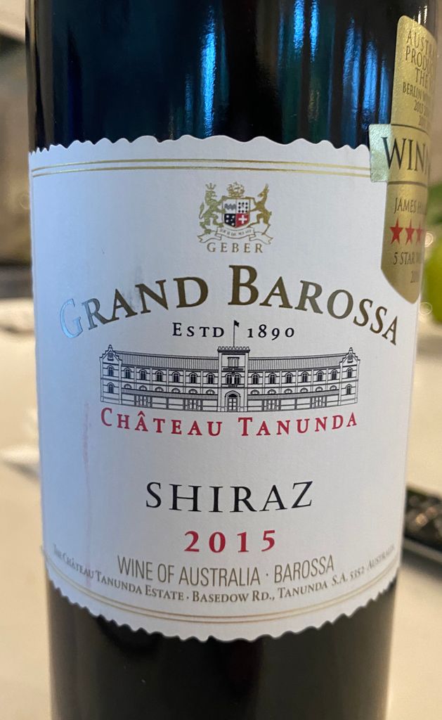 2015 Chateau Tanunda Shiraz Grand Barossa, Australia, South Australia