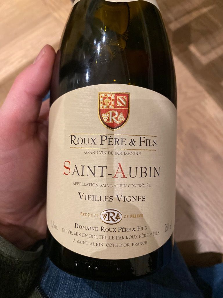 Roux P Re Fils Saint Aubin Vieilles Vignes France Burgundy