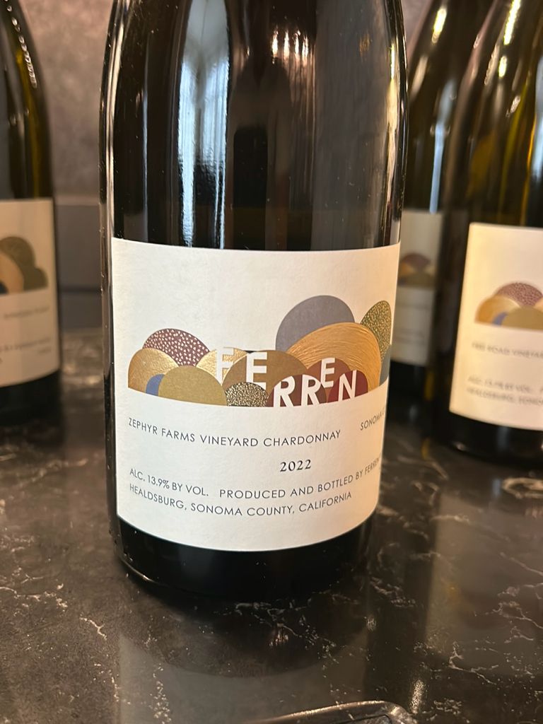 2022 Ferren Wines Chardonnay Zephyr Farms Vineyard, USA, California ...